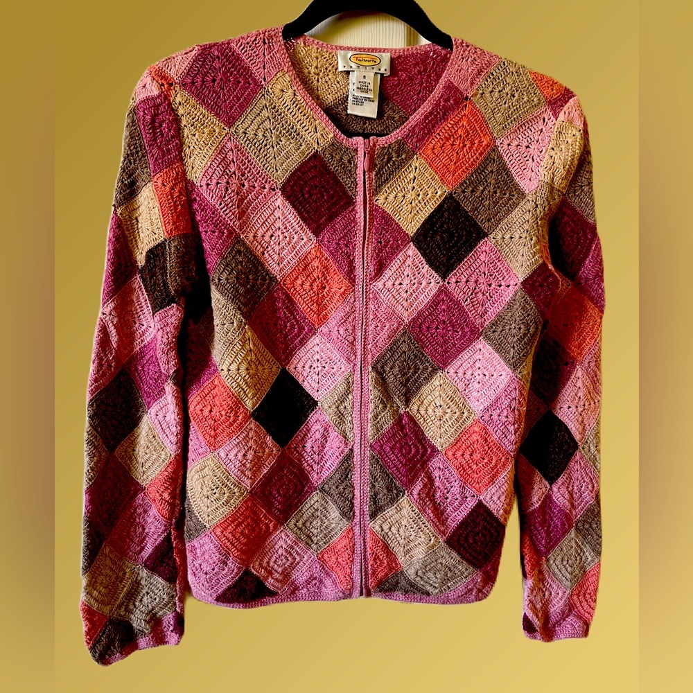 Talbots Petites long sleeve zip up sweater top. Size small.